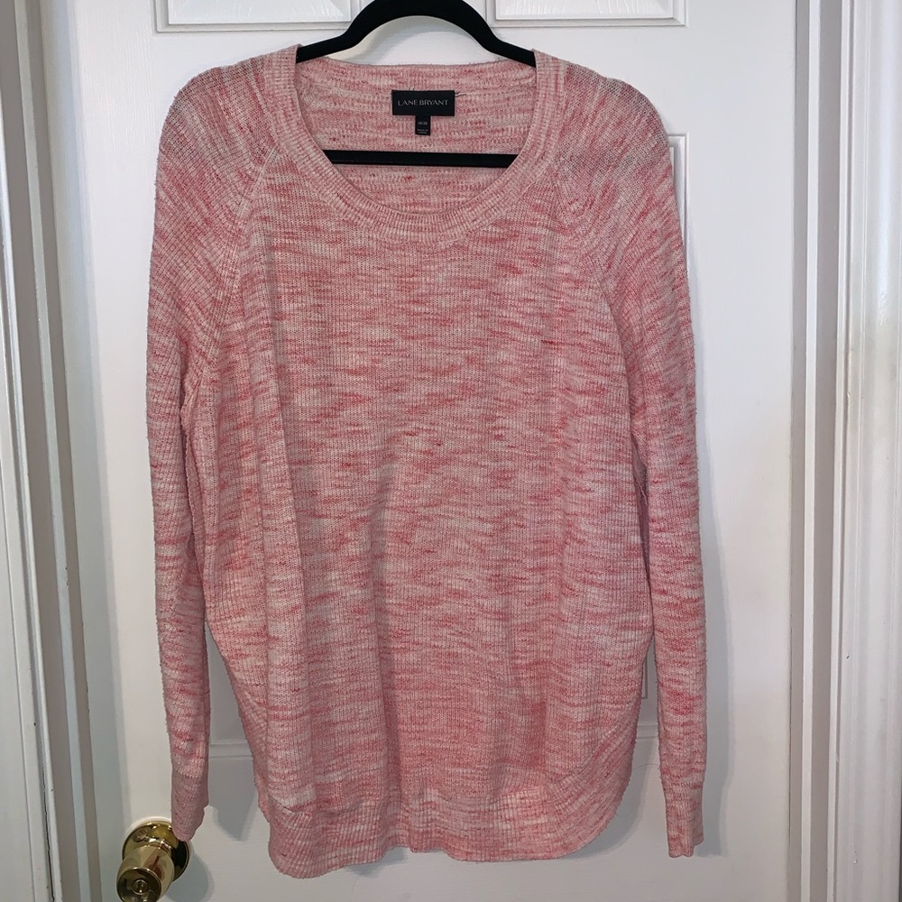 Lane Bryant Pink Scoop Hem Sweater